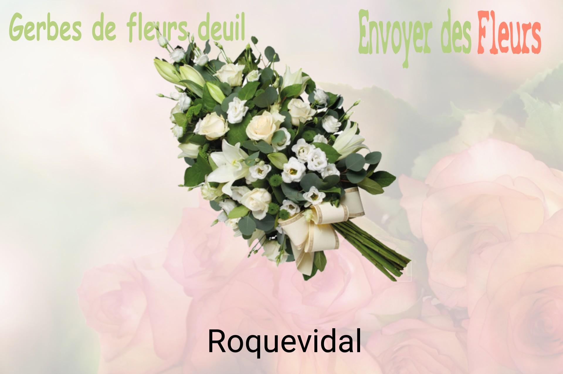 Gerbe de fleurs de deuil livrée à Roquevidal